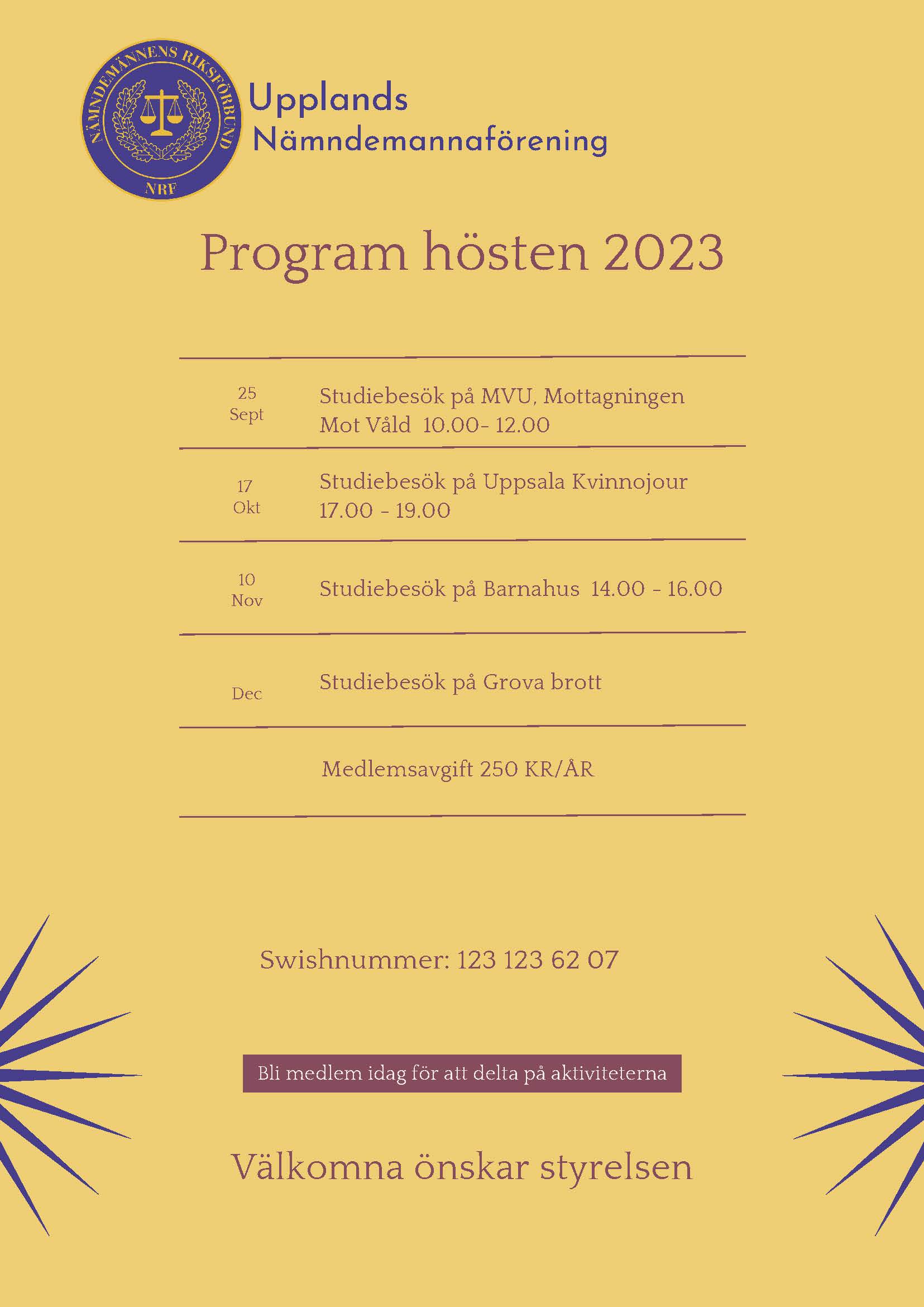 Program för hösten 2023